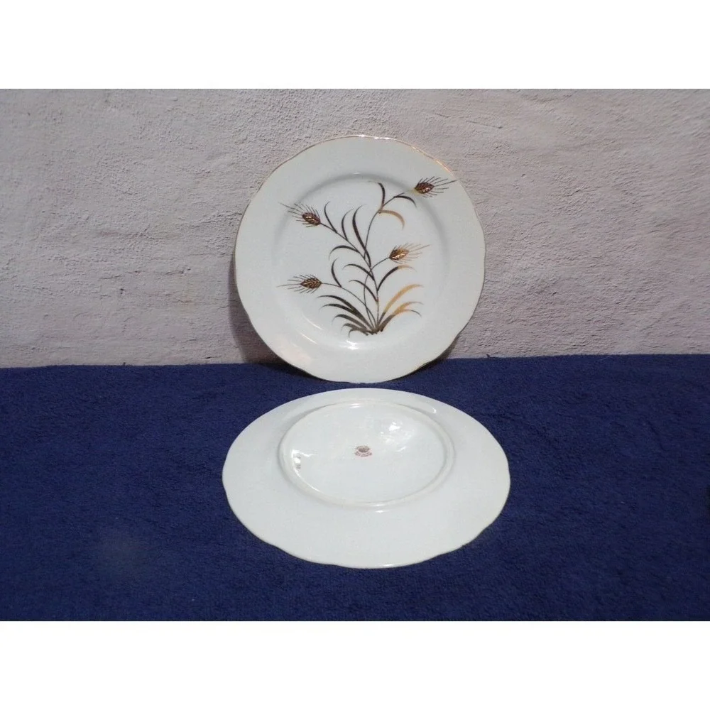 Lefton China Hand Painted & 24K Gold Teapot Salad Plt Cream & Sugar Ashtrays Set